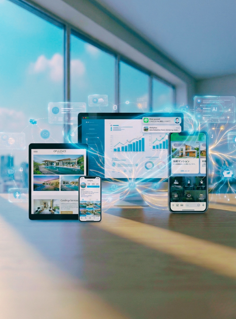 データ統合とAI最適化のイメージ