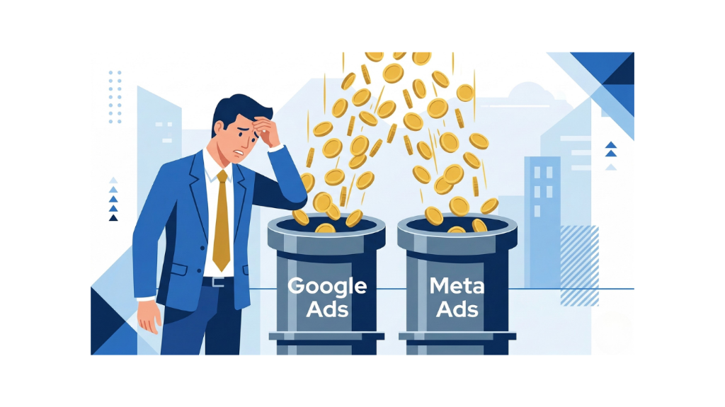 Google広告とMeta広告の費用投下イメージ